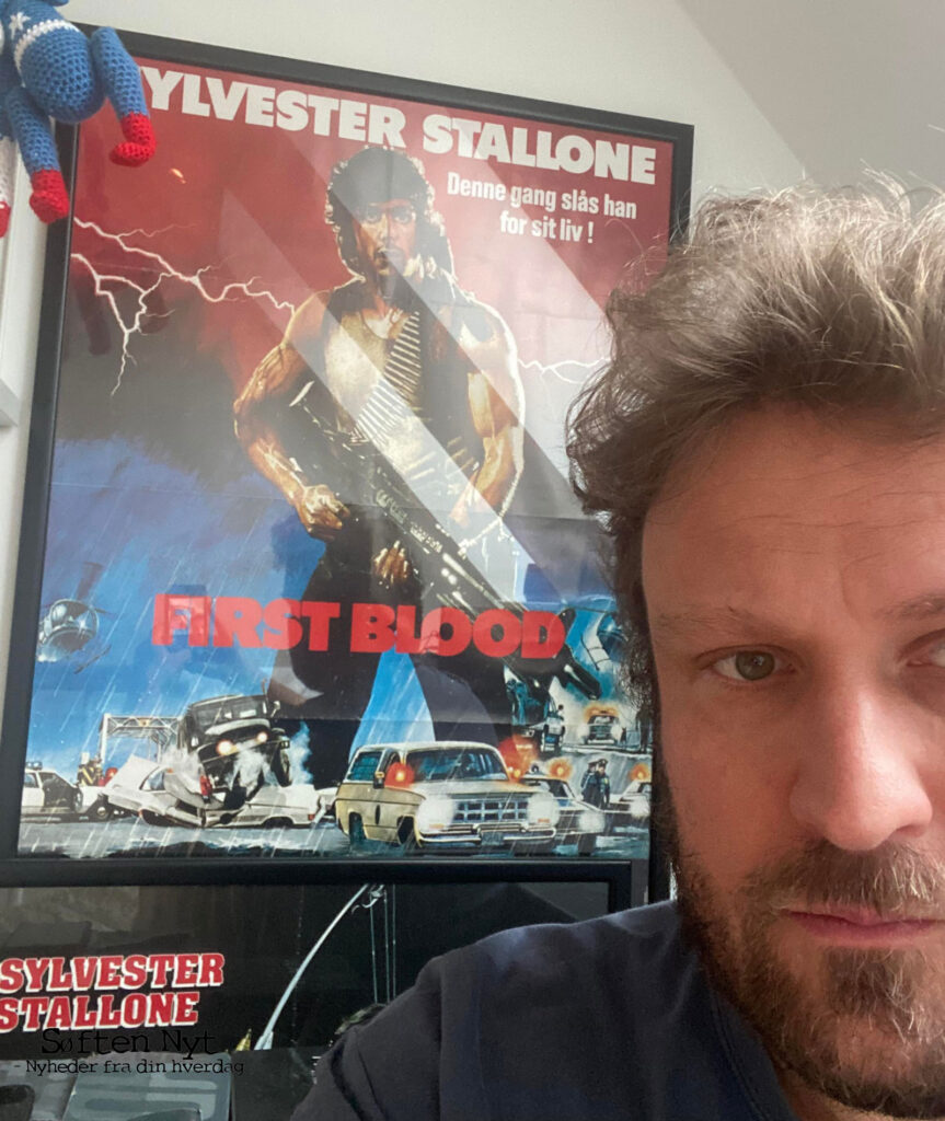 Billede af Jacob Krogsøe og Sylvester Stallone i filmen First Blood.