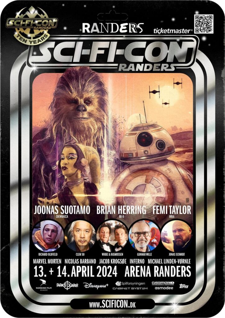 Plakat for Sci-Fi-Con i Randers den 13. til 14. April 2024.