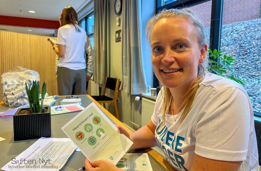 Sara Fredskilde er sygeplejerske i Favrskov Kommune, og står klar til at hjælpe alle interesserede borgere med information om deres lunger til den nationale lungedag den 20. november 2024 Foto: Anders Godtfred-Rasmussen - Søften Nyt.